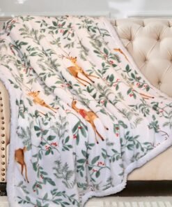 Sherpa Fleece Twin Blanket: Soft, Warm Christmas Winter Throw