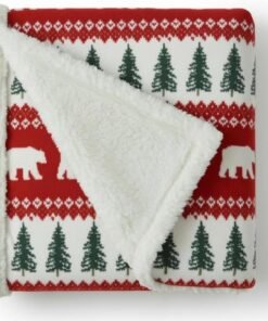 Eddie Bauer Sherpa Reverse Throw Blanket 50x60