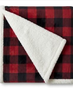 Eddie Bauer Sherpa Reverse Throw Blanket 50x60