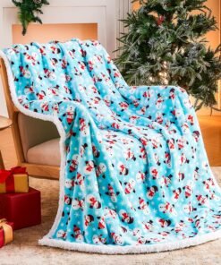 Cozy Ramees Christmas Throw Blanket Reindeer Decor